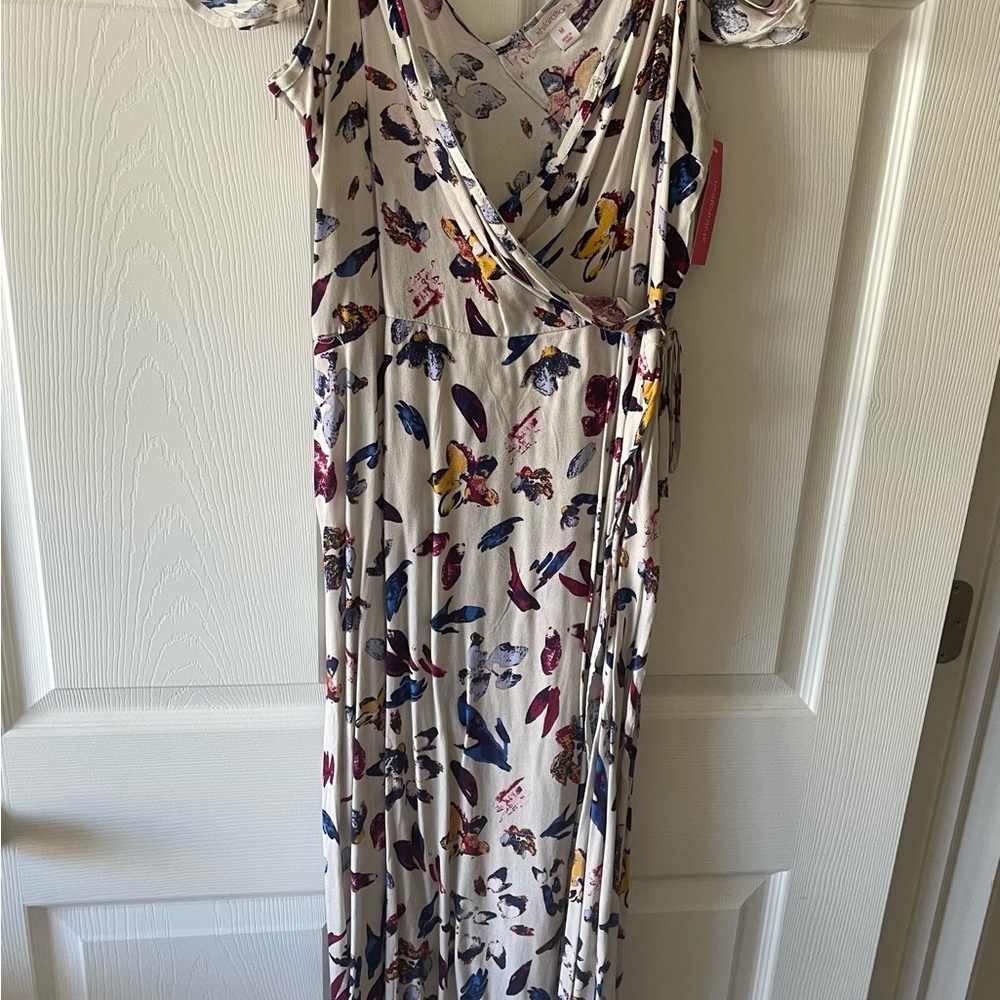 Xhilaration Pink Purple Resort Maxi Dress